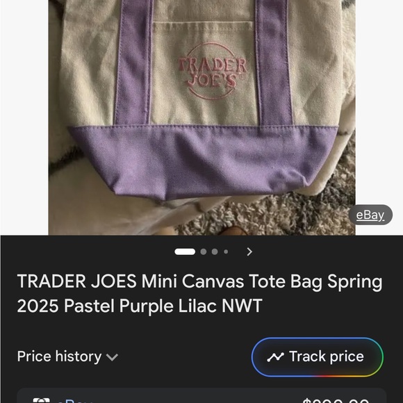 Trader Joe’s lilac Tote Bag - Picture 2 of 2